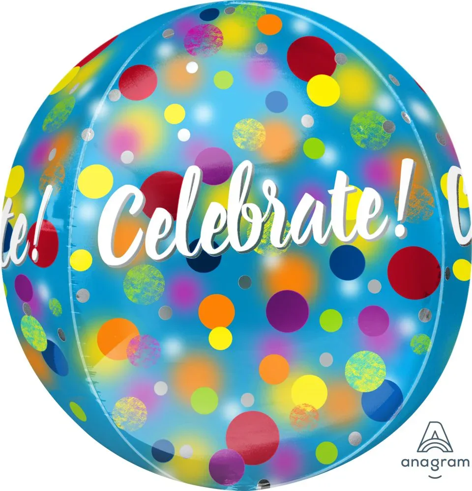 Celebrate Party Dots Orbz Balloons 15" | 1 ct