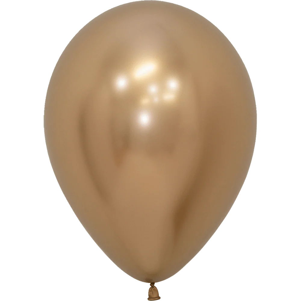 Reflex Gold Latex Balloon w/ Helium & Hi-Float, 11" | 1 ct