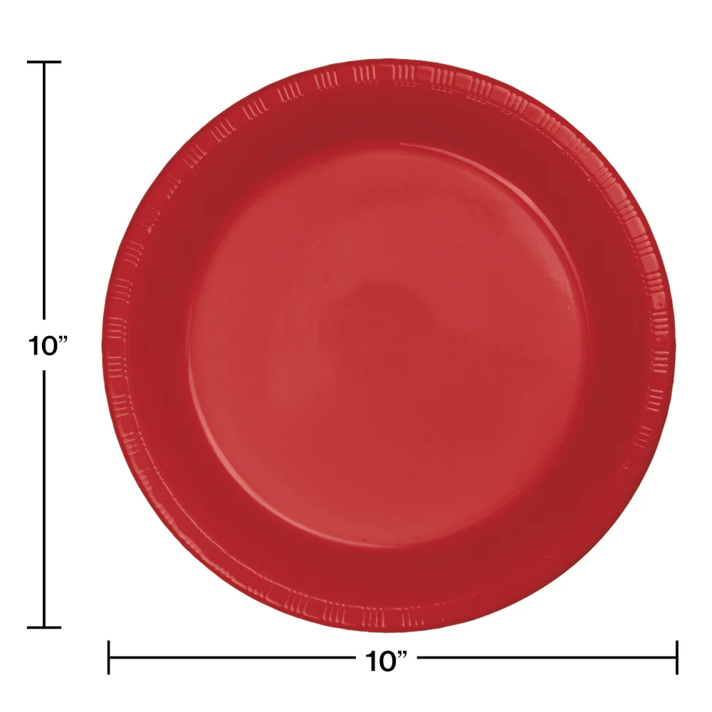 Classic Red Premium Plastic Banquet Plates 20 | ct
