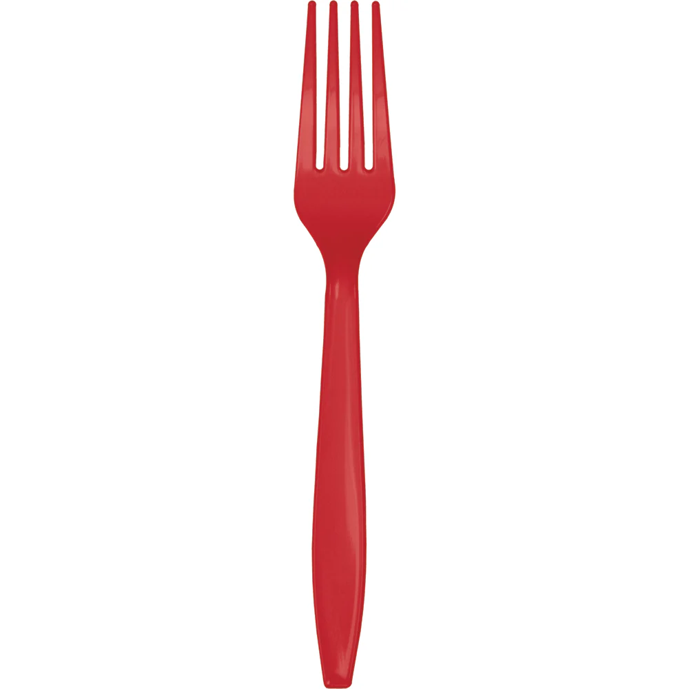 Classic Red Premium Plastic Forks 24 | ct