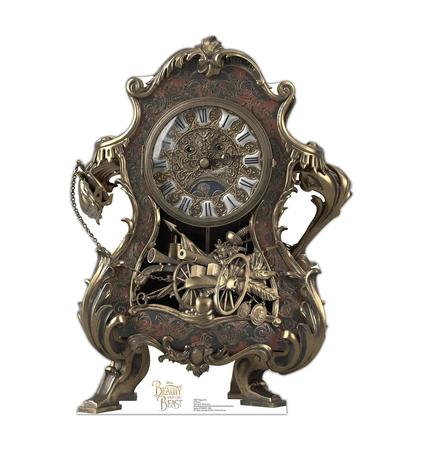 Cogsworth - Beauty and the Beast Cardboard Standup *Made to order-please allow 10-14 days for processing*
