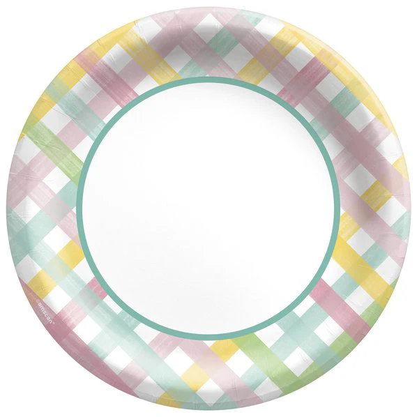 Easter Spring Fun 10in Round Paper Plates | 50ct