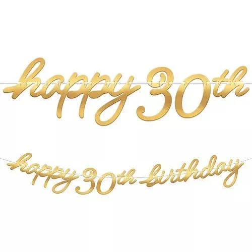Golden Age 30th Birthday Letter Banner | 1ct