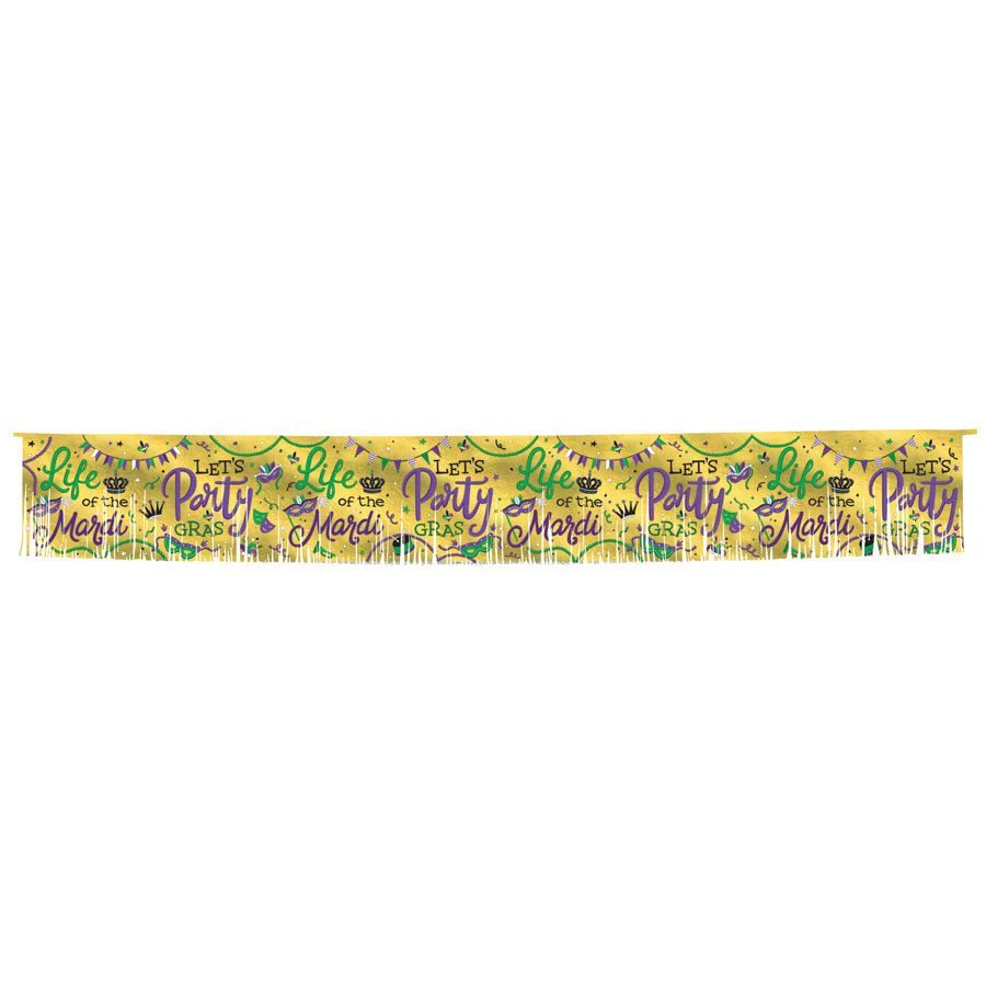Mardi Gras Metallic Banner 5ft | 1ct
