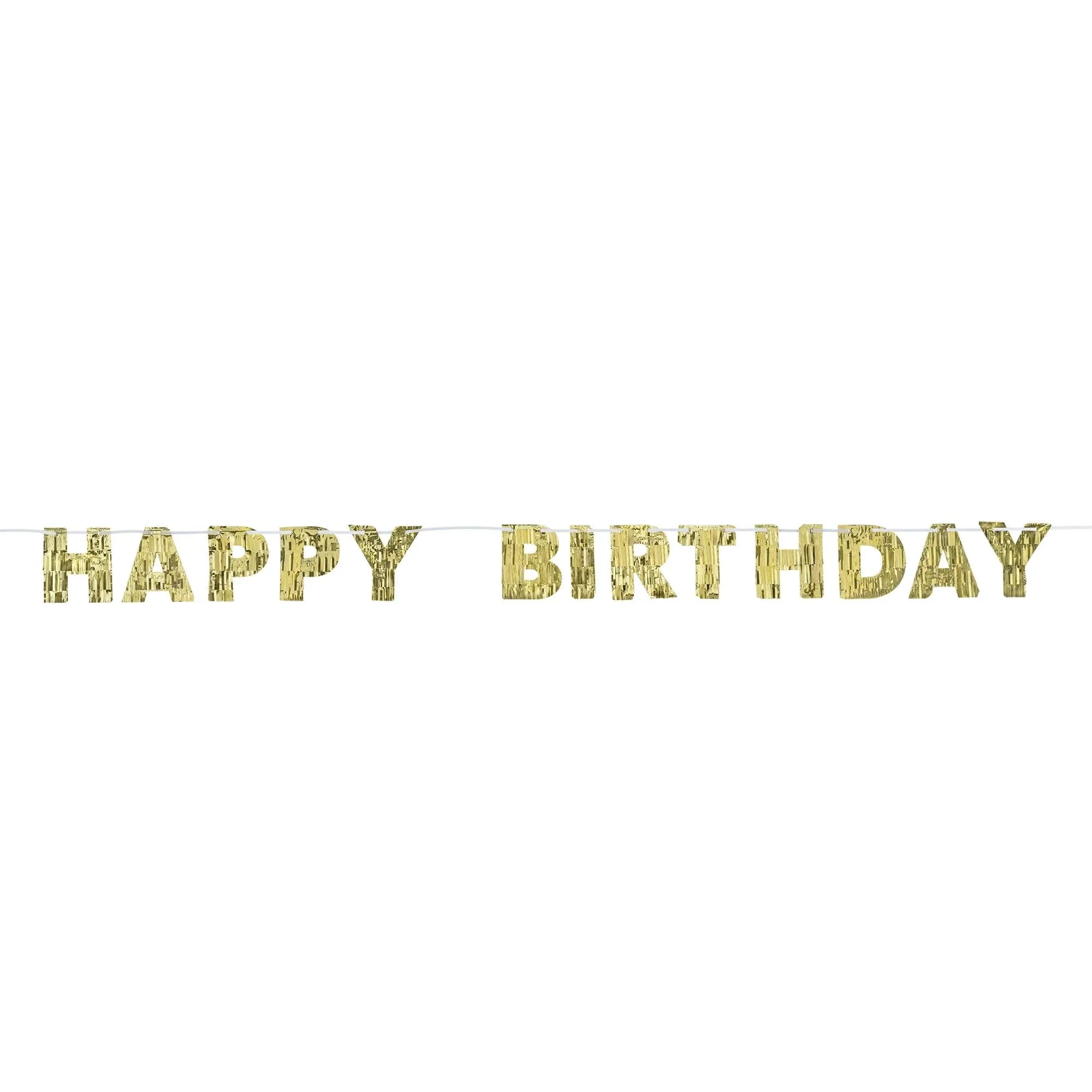 Golden Age Happy Birthday Fringed Banner 8ft | 1ct