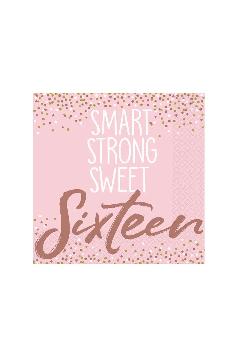 Sweet Sixteen Beverage Napkins 16pk | 1 ct