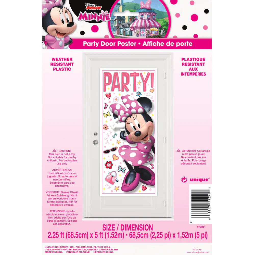 Minnie Mouse door poster 2.25'x5' | 1ct