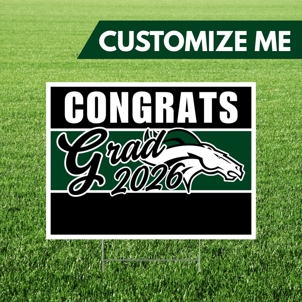 Eagle High School Custom Name Grad Yard Sign 24" x 18" | 1 ct