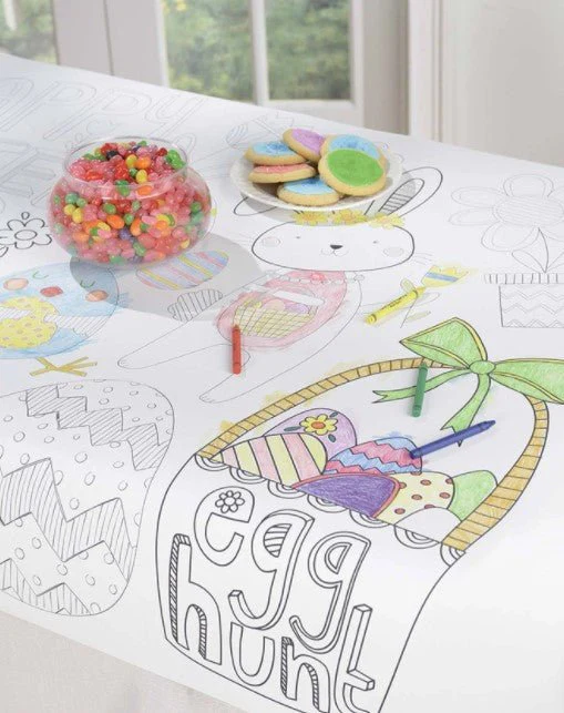 Easter Coloring Paper Table Cover | 1ct