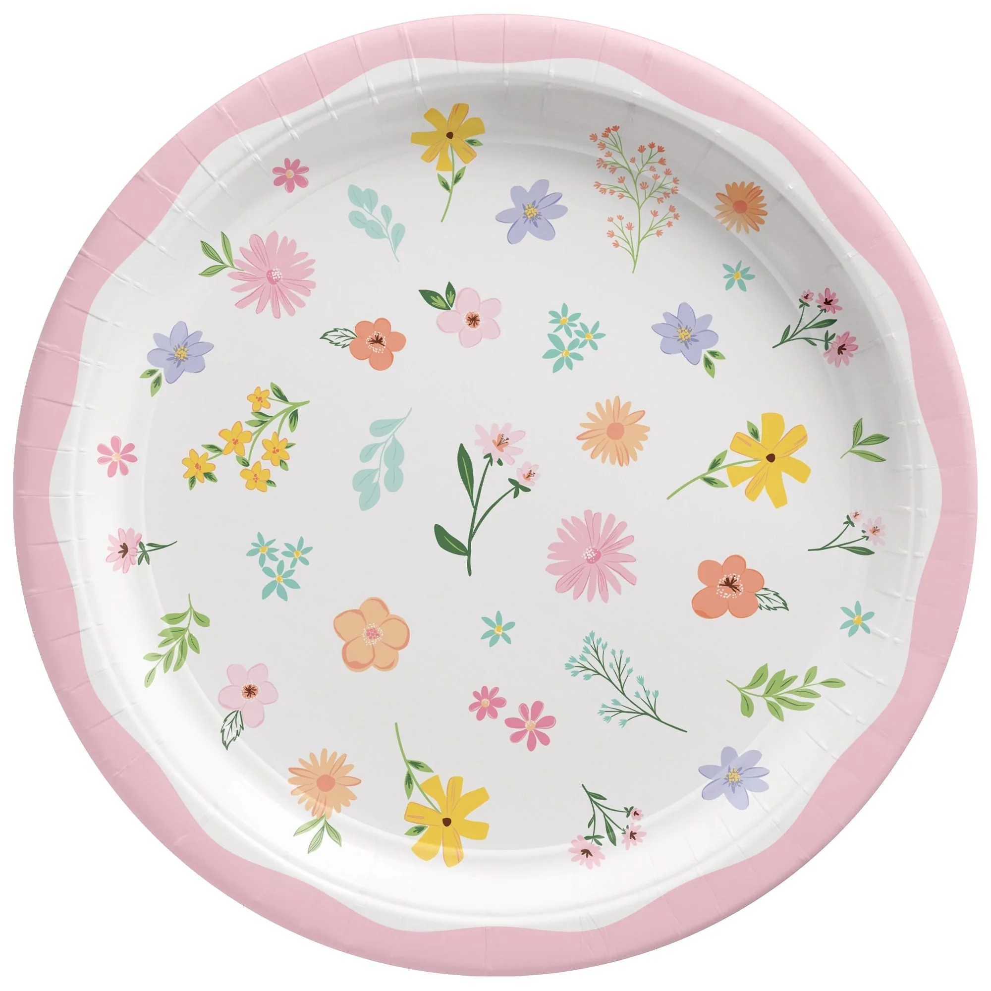 Easter Springtime Blooms Paper Dessert Plates, 7" | 8 ct