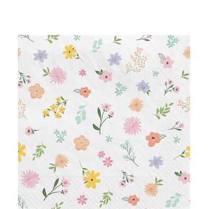 Easter Springtime Blooms Paper Lunch Napkins | 16 ct