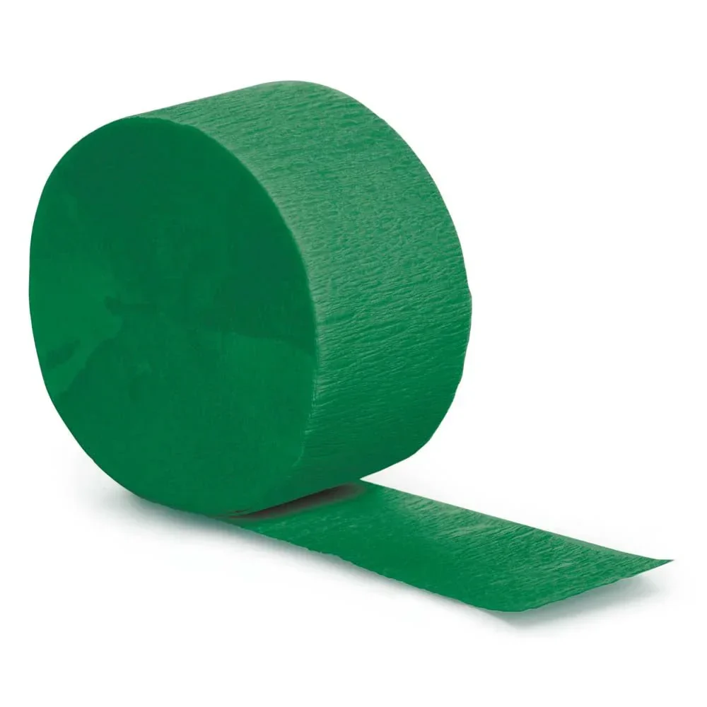 Emerald Green Crepe Paper Streamer 81ft | 1ct