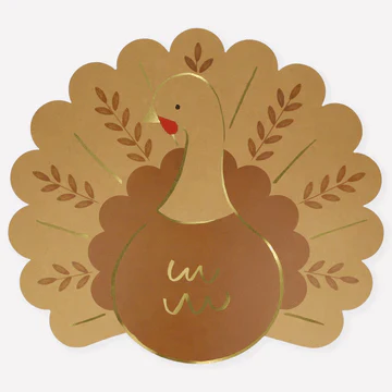 Folk Turkey Paper Placemats | 1ct