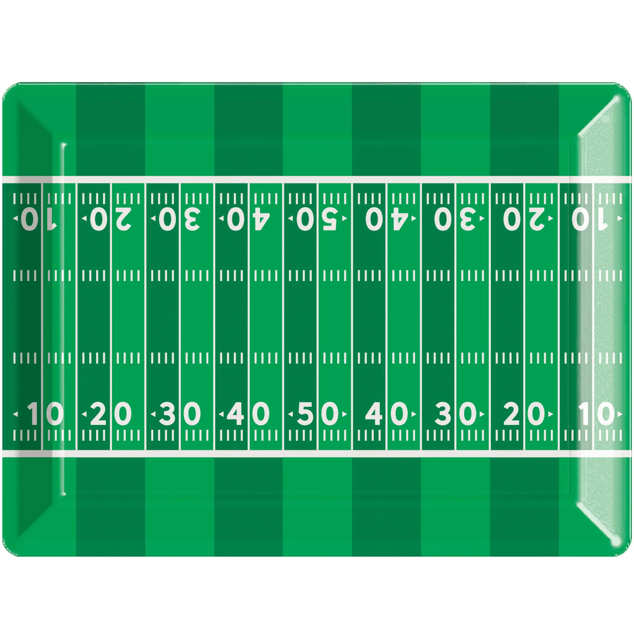 Football Field Rectangular Serving Tray – Game Day Party Platter | 1ct