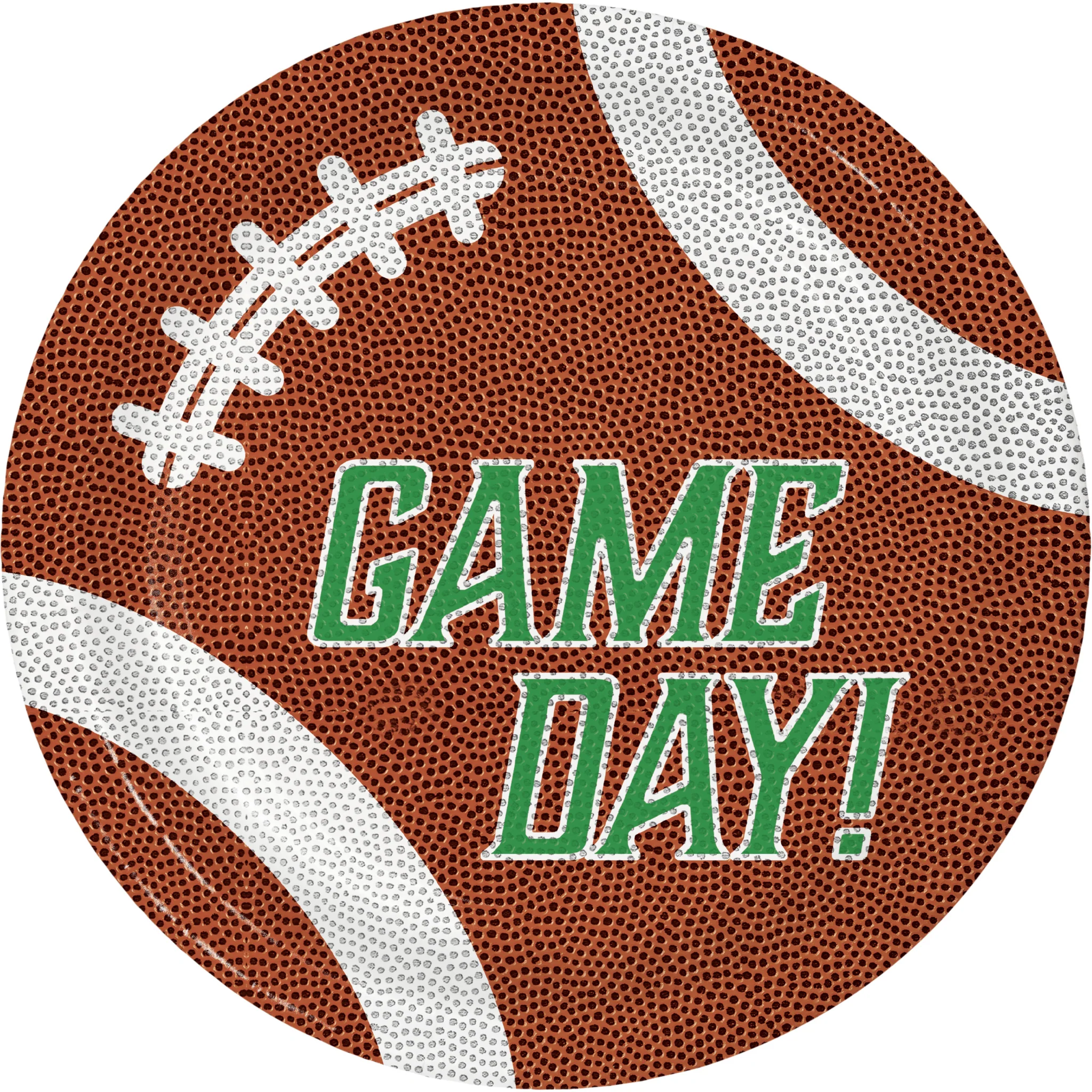 Game Day Football Dinner Plates – Brown Football Design Sports Tableware | 1ct
