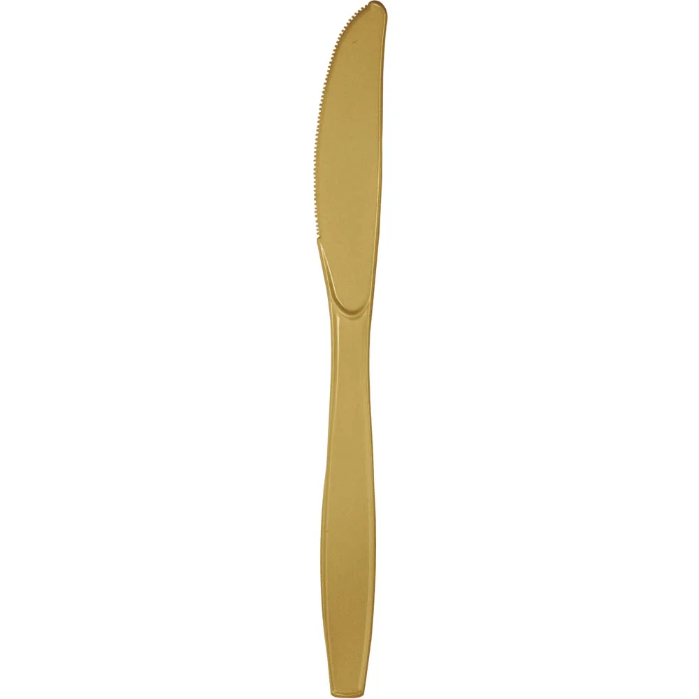 Glittering Gold Premium Plastic Knives 24 | ct