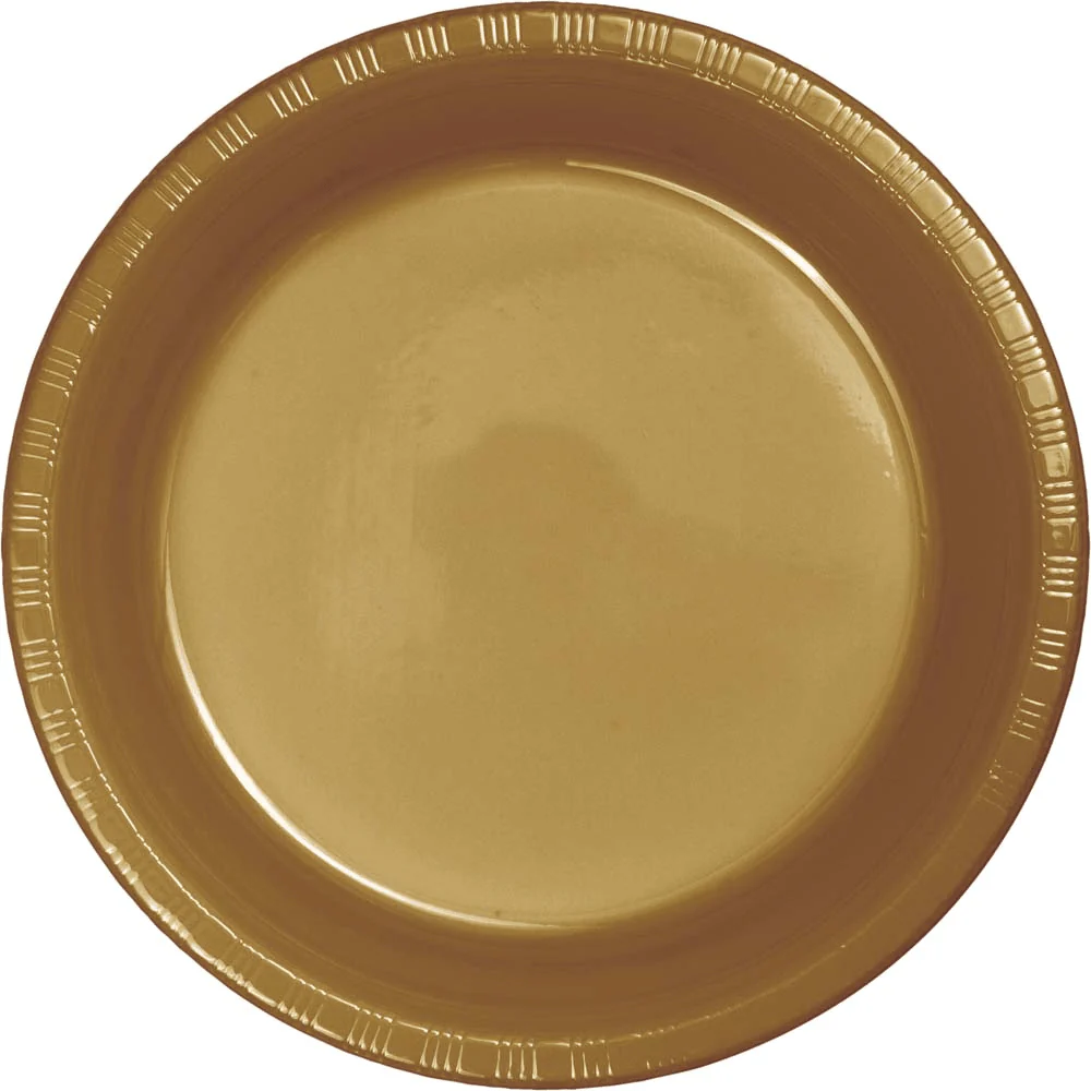 Glittering Gold Premium Plastic Luncheon Plates 20 | ct