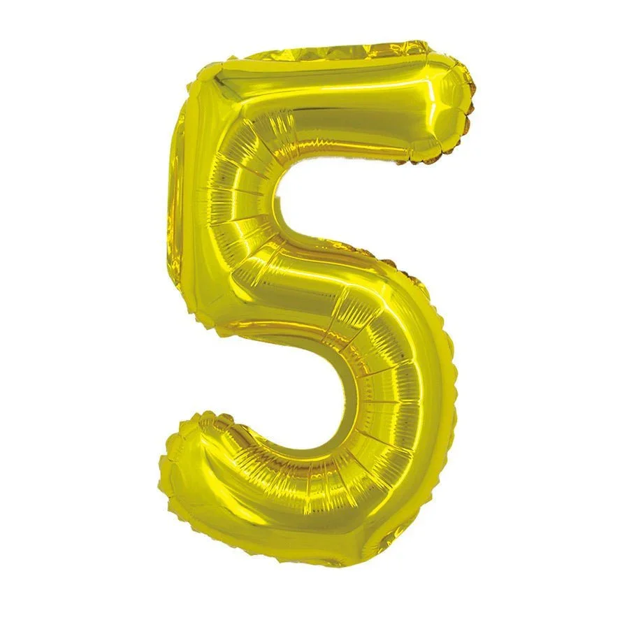 Gold Jumbo Number Balloons 34" - Image 6