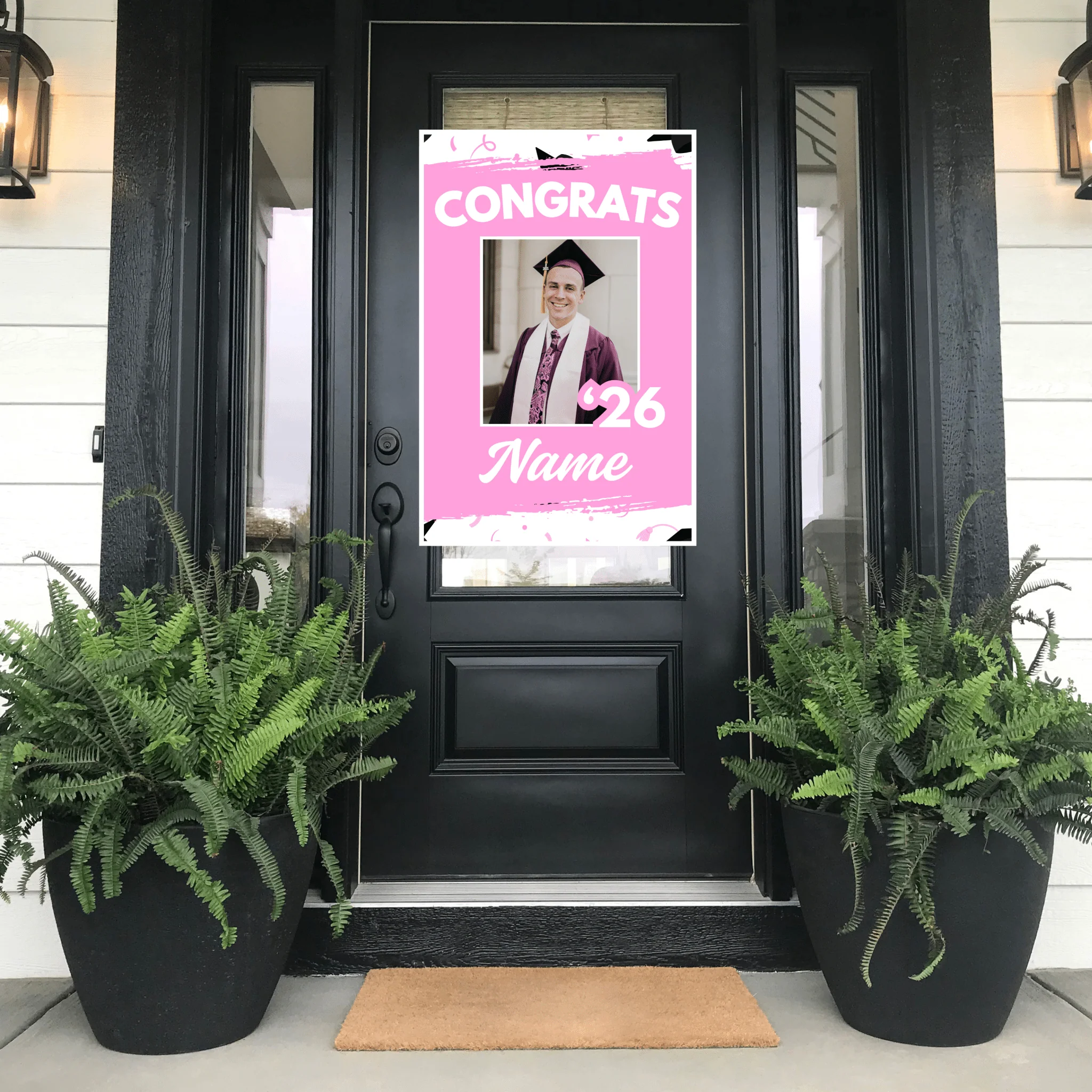 Grad in Color Congrats Customized Door Banner 24"x36" | 1ct - Image 10