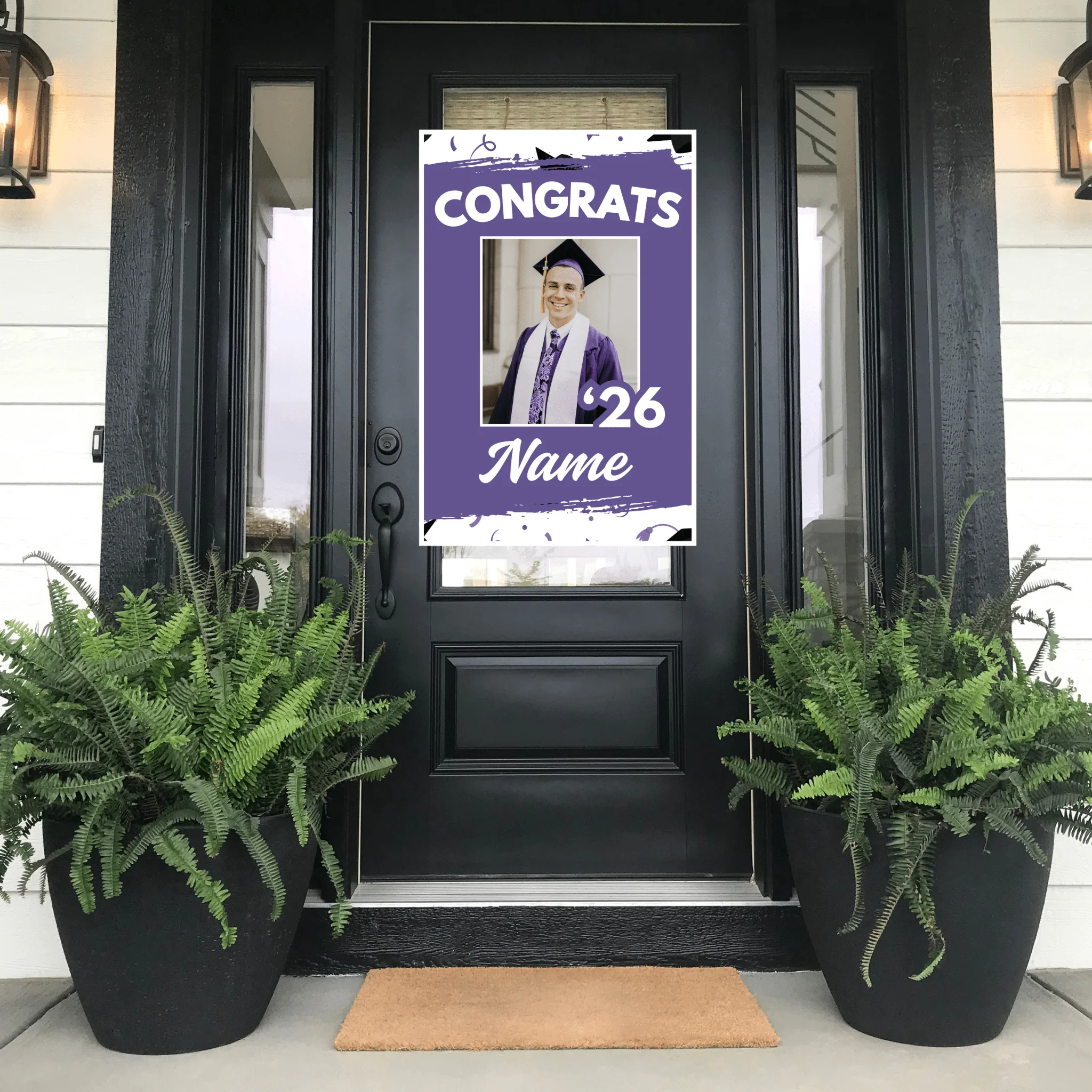 Grad in Color Congrats Customized Door Banner 24"x36" | 1ct - Image 11