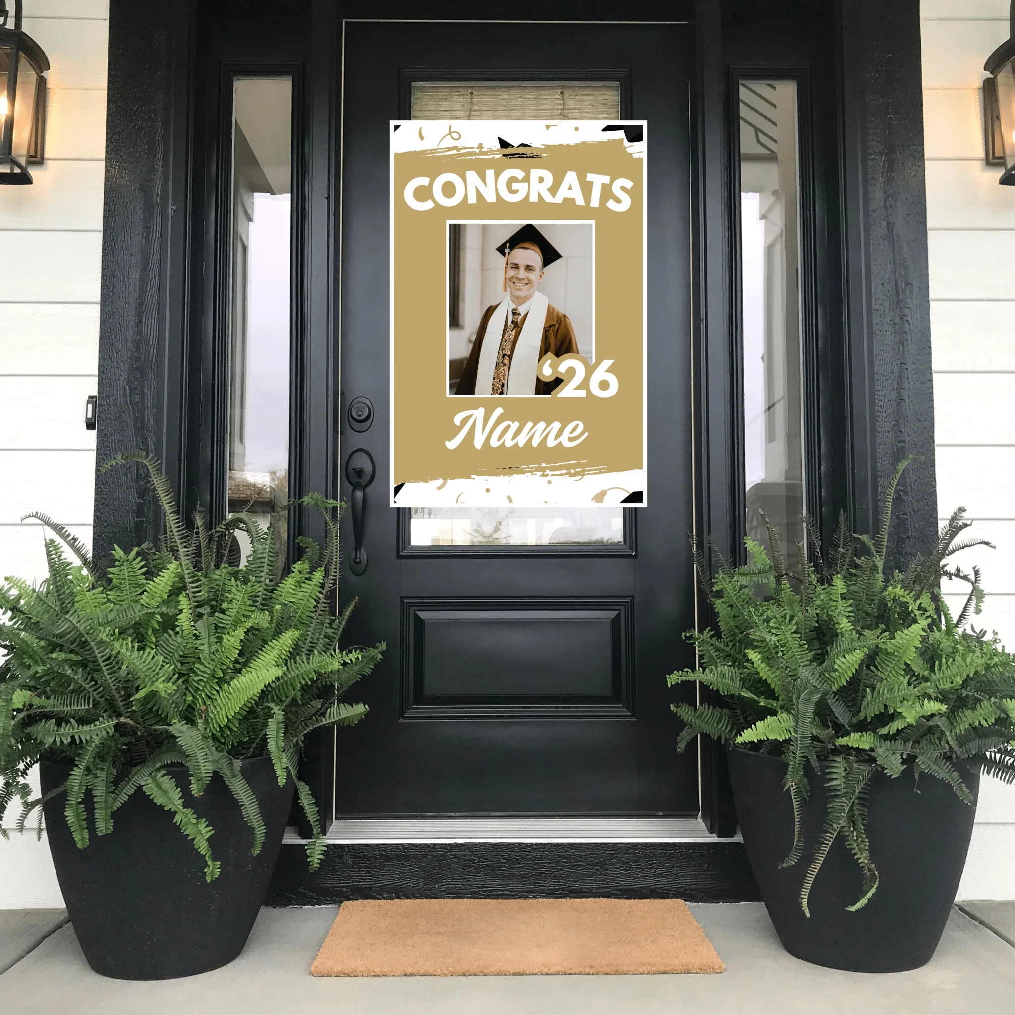 Grad in Color Congrats Customized Door Banner 24"x36" | 1ct - Image 6