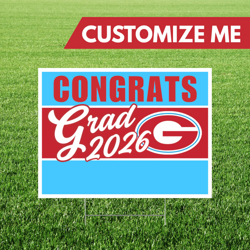 Granger High School Custom Name Grad Yard Sign 24" x 18" | 1 ct