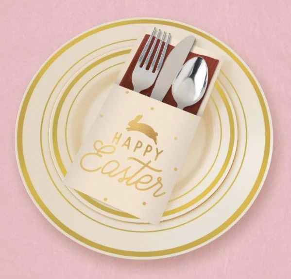 Happy Easter Cutlery Holders | 12ct
