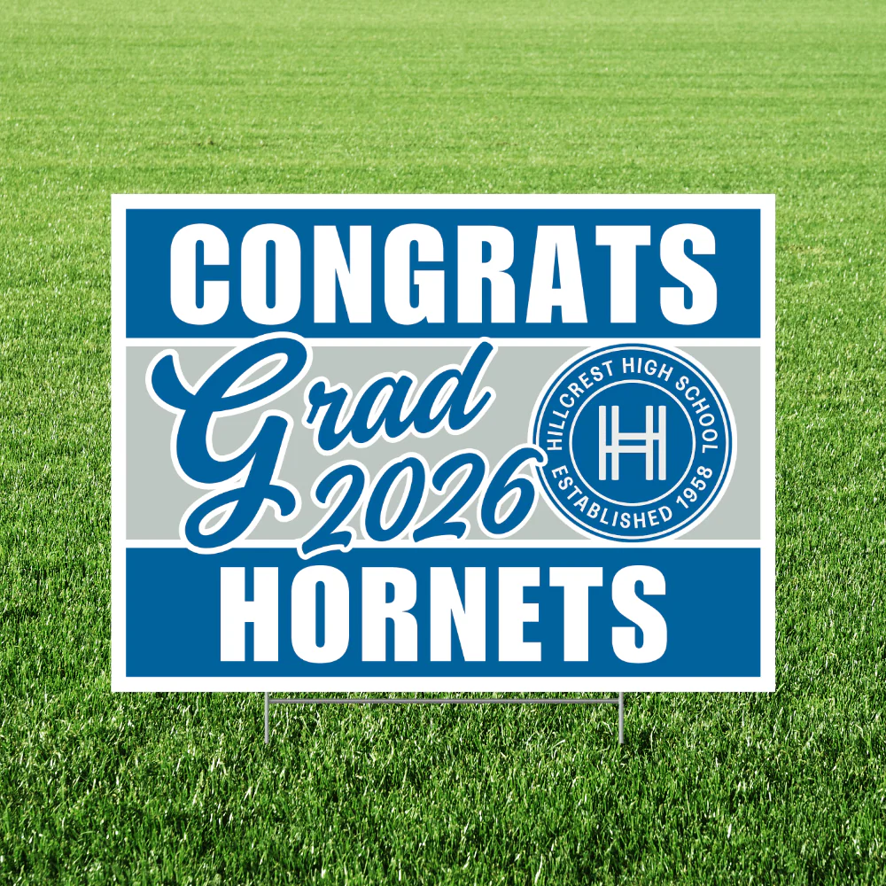 Hillcrest MO Grad Yard Sign 18x24" | 1ct