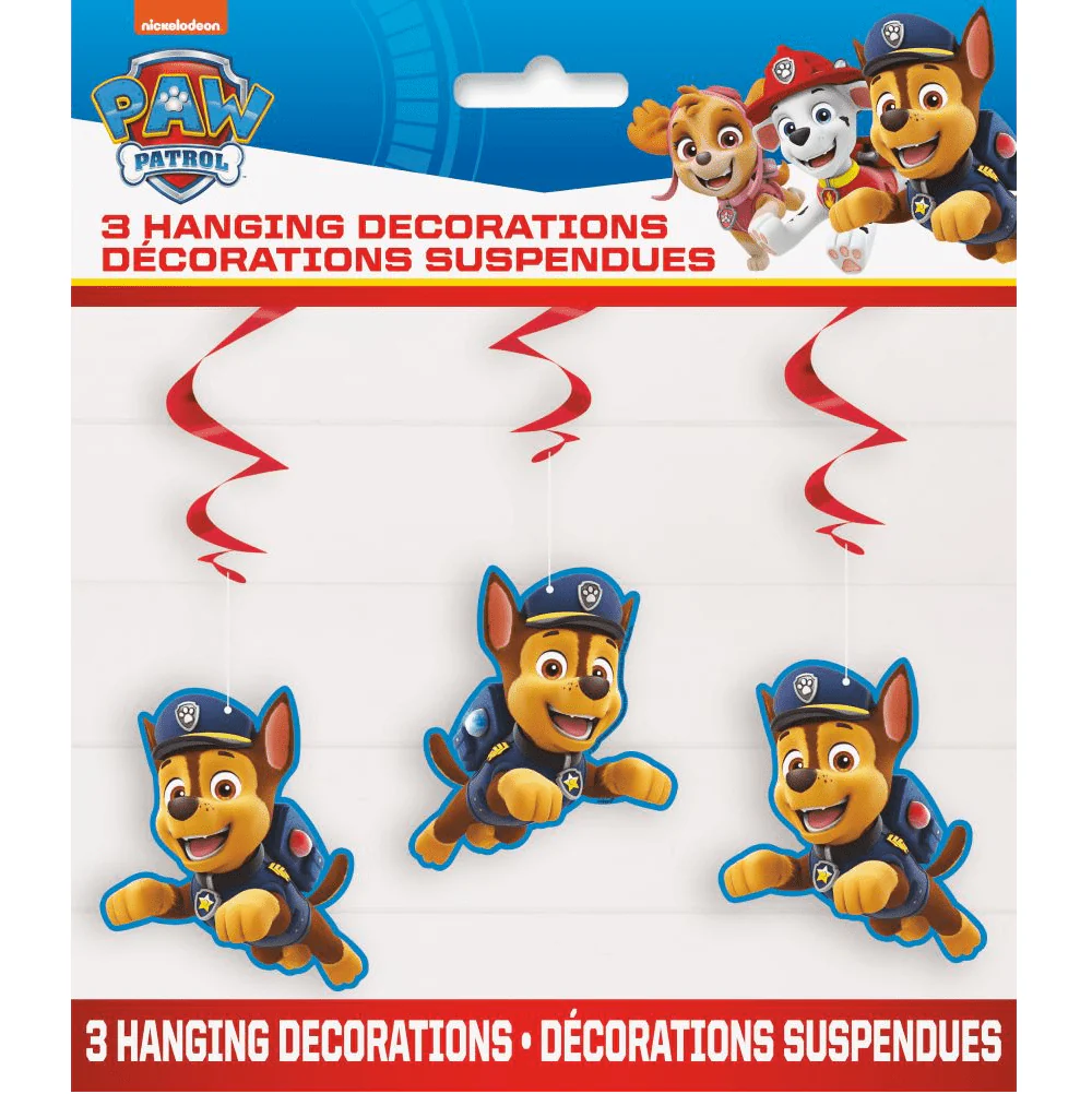 Paw Patrol Hanging Decorations | 3ct