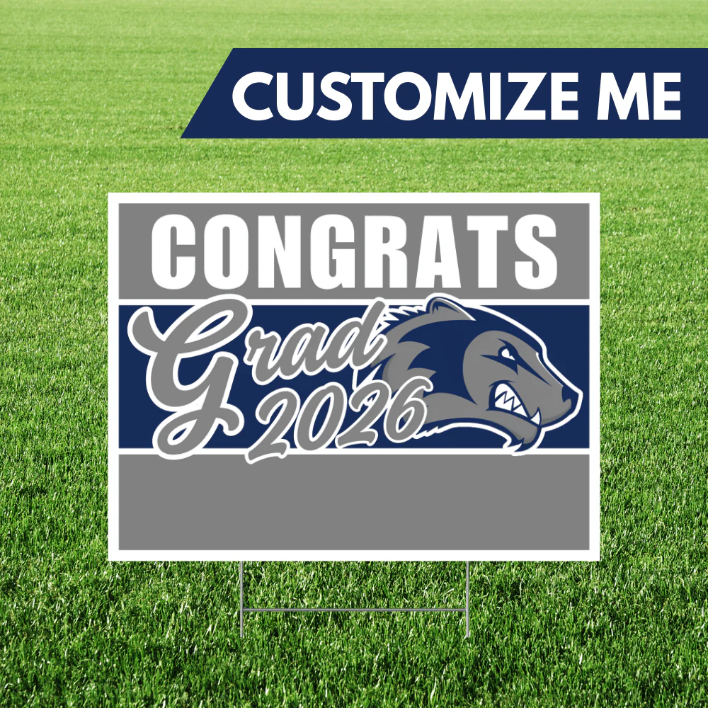 Hunter High School Custom Name Grad Yard Sign 24" x 18" | 1 ct