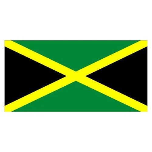 Jamaica Flag with Stick | 4" x 6"
