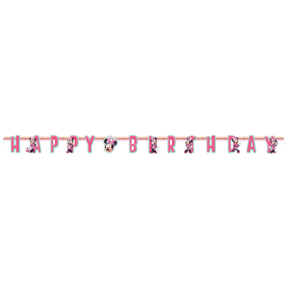 Minnie Mouse happy birthday banner 6' | 1ct - Image 2