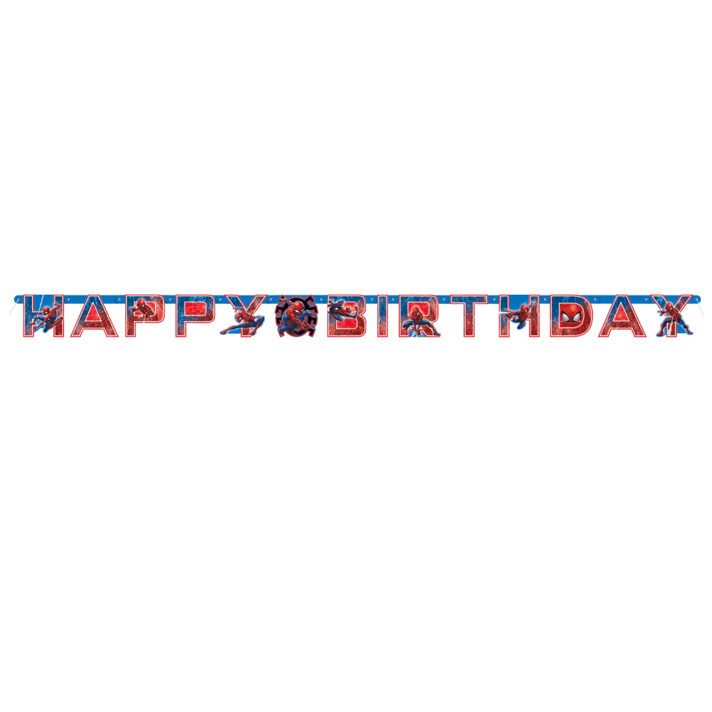 Spider-Man happy birthday banner 6.4' | 1ct - Image 2