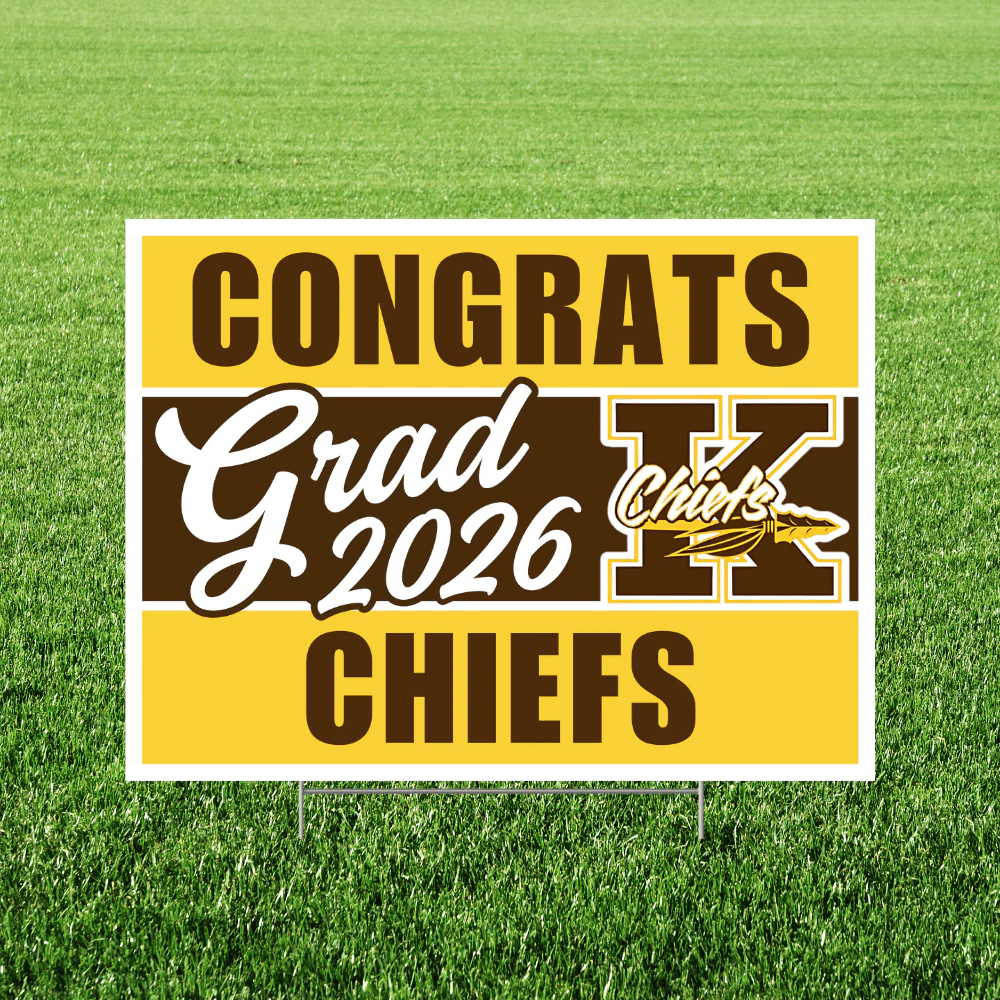 Kickapoo MO Grad Yard Sign 18x24" | 1ct