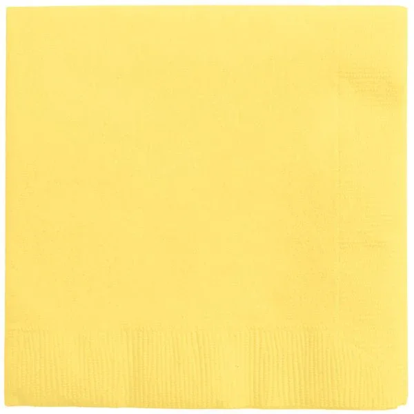 Light Yellow Beverage Napkins | 50ct