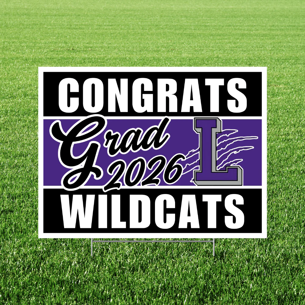 Louisburg KS Grad 2026 Yard Sign 18x24" | 1ct