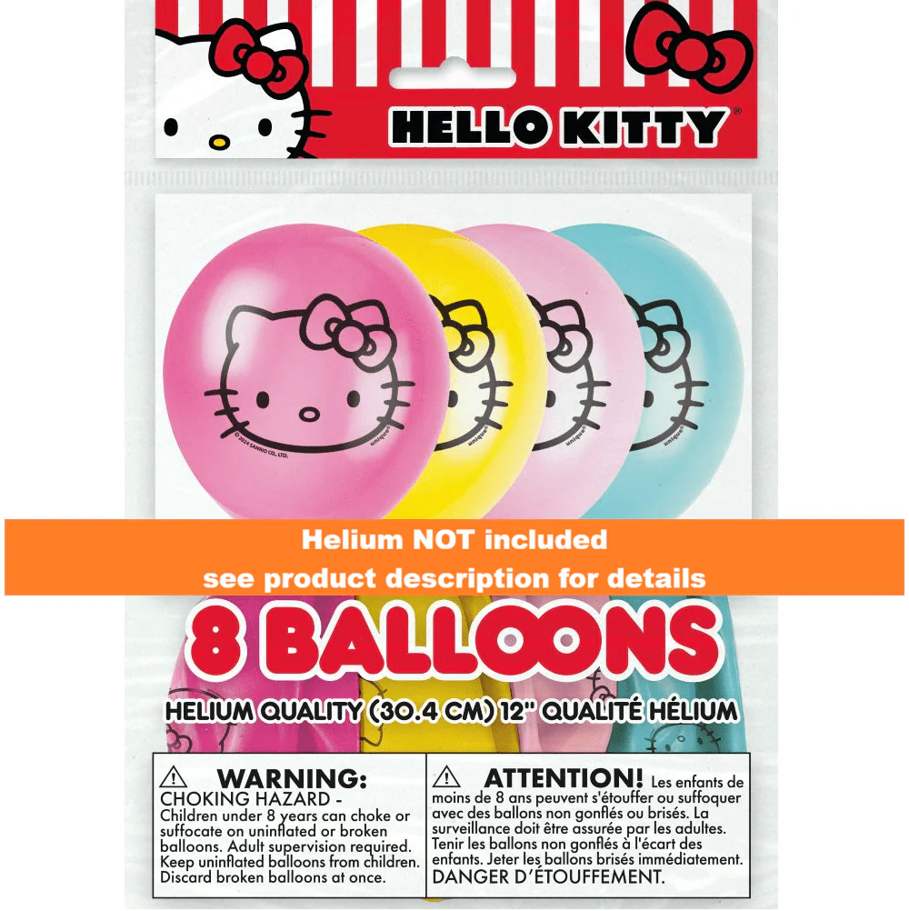 Hello Kitty Latex Balloons 12" | 8ct