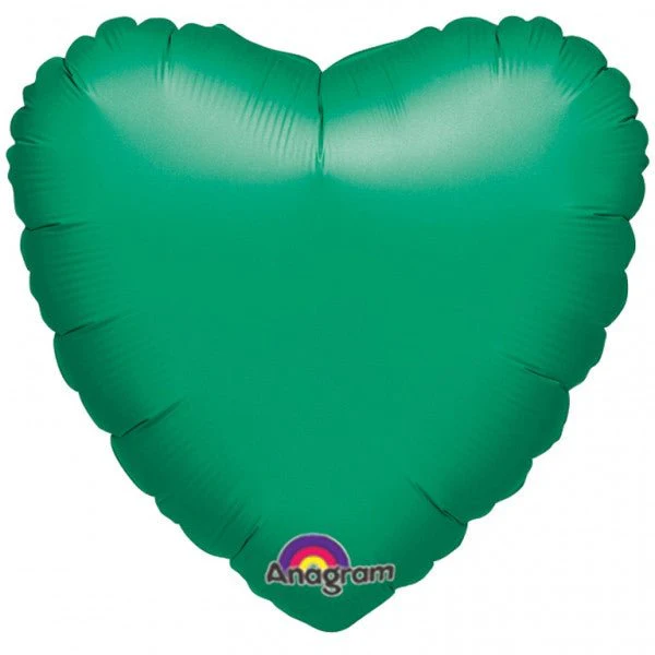 Metallic Green Heart Mylar Balloon 18" | 1ct.