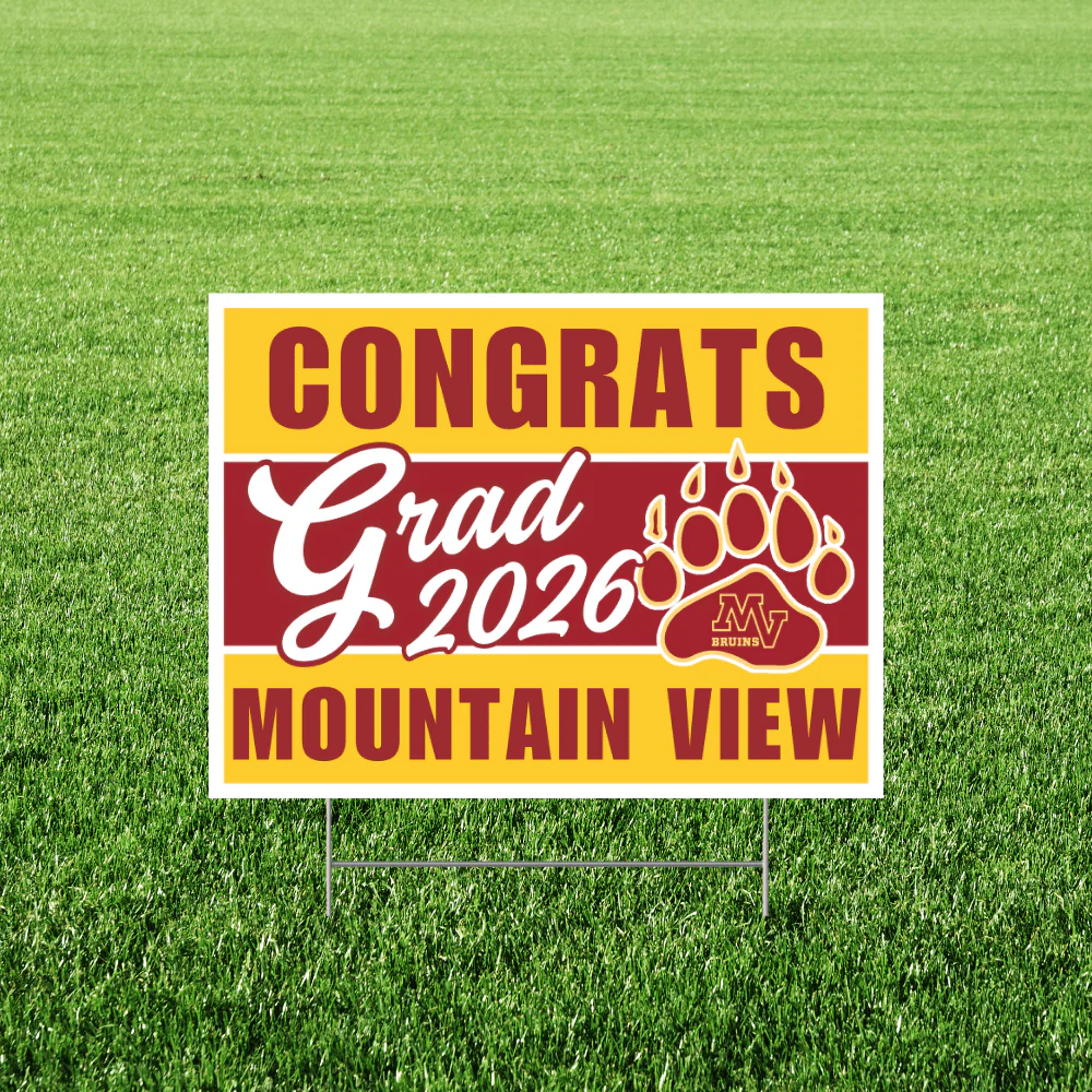 Mountain View UT High School Grad Yard Sign 24" x 18" | 1 ct