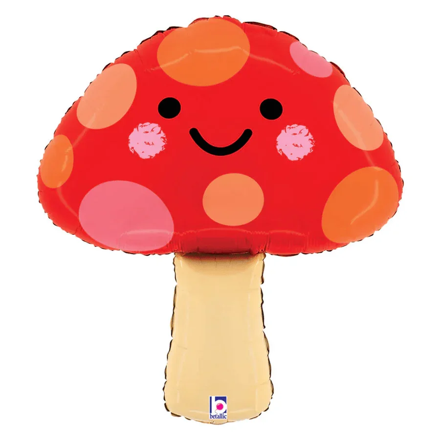 Happy Mushroom SuperShape Mylar Balloon 23" | 1ct