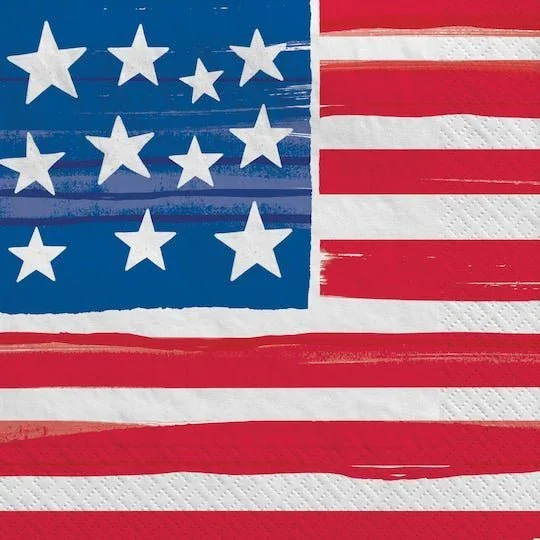 Painted Patriotic Lunch Napkins 100 pk | 1ct