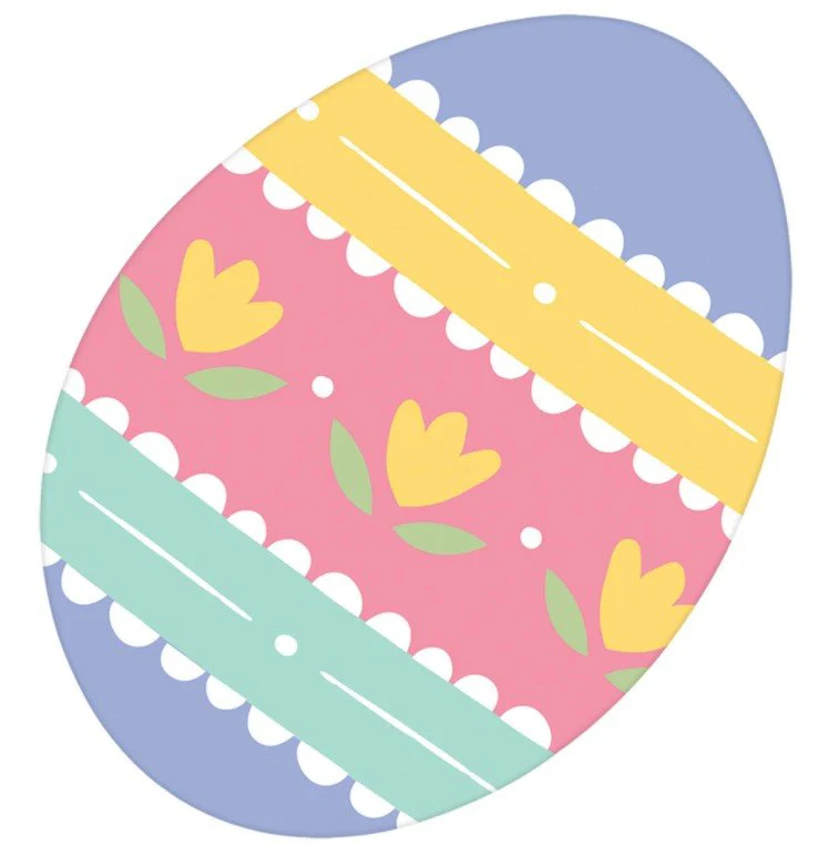 Pastel Easter Egg Cutout | 1ct