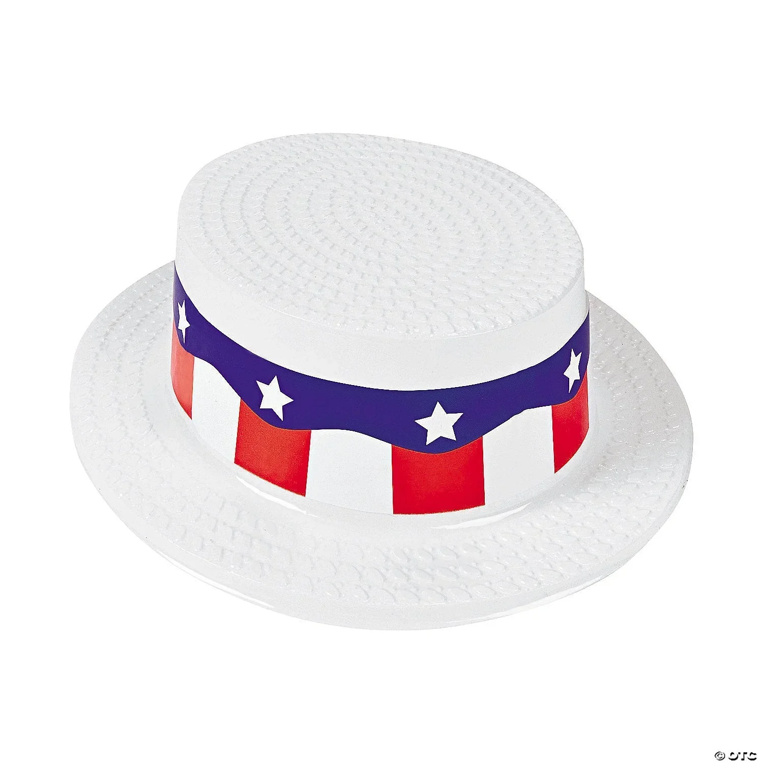Patriotic Plastic Red/White/Blue Adult Skimmer Hat | 1ct