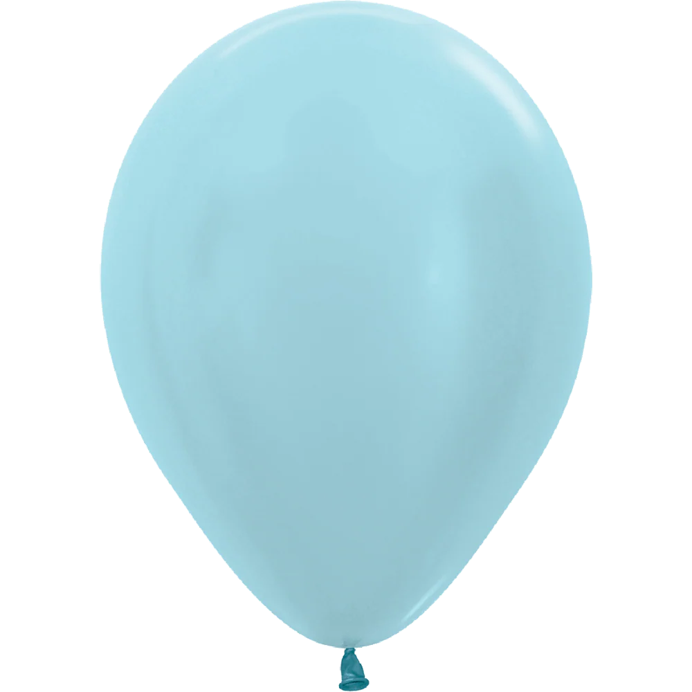 Pearl Blue Latex Balloon w/ Helium & Hi-Float, 11" | 1 ct