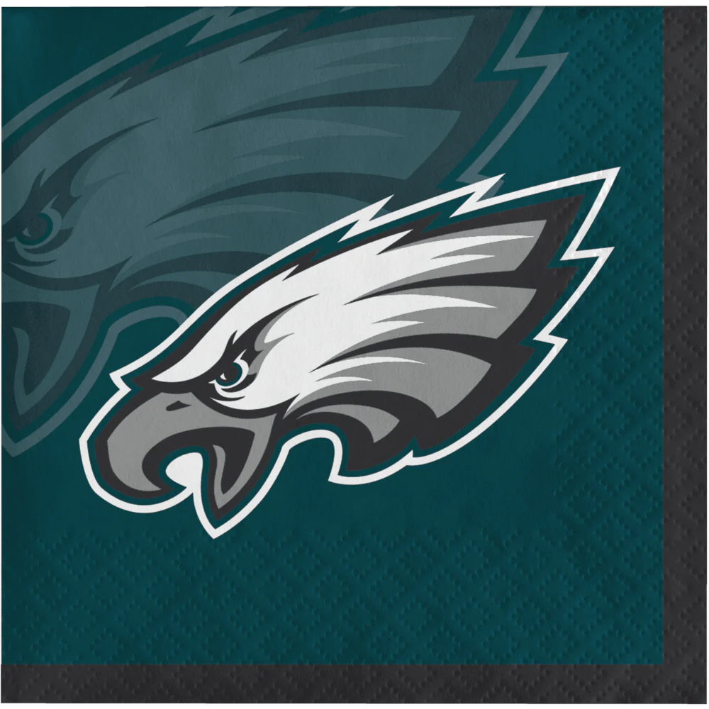 Philadelphia Eagles Beverage Napkins – Green NFL Game Day Tableware | 1ct