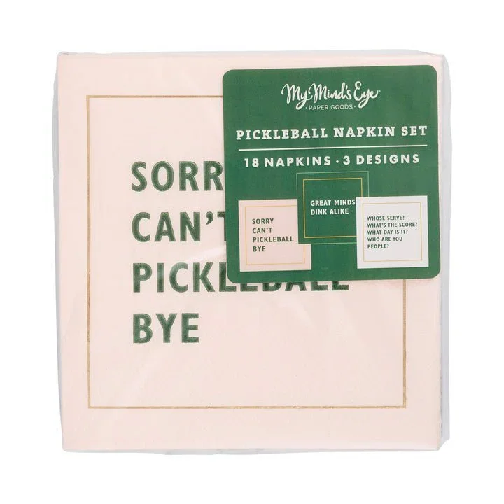 Pickleball Sayings Paper Cocktail Napkins | 18 ct