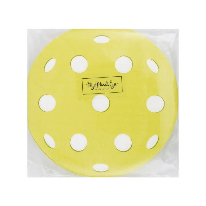 Pickleball Shaped Paper Cocktail Napkins | 24 ct