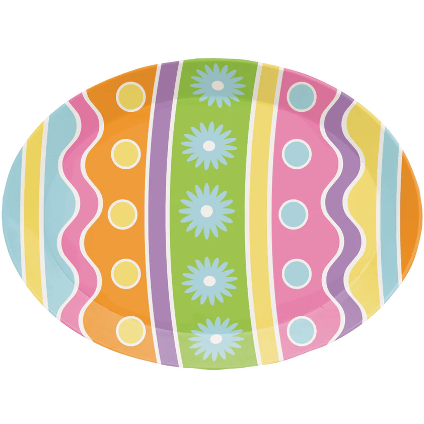 Easter Egg Oval Plastic Tray 14" | 1 ct