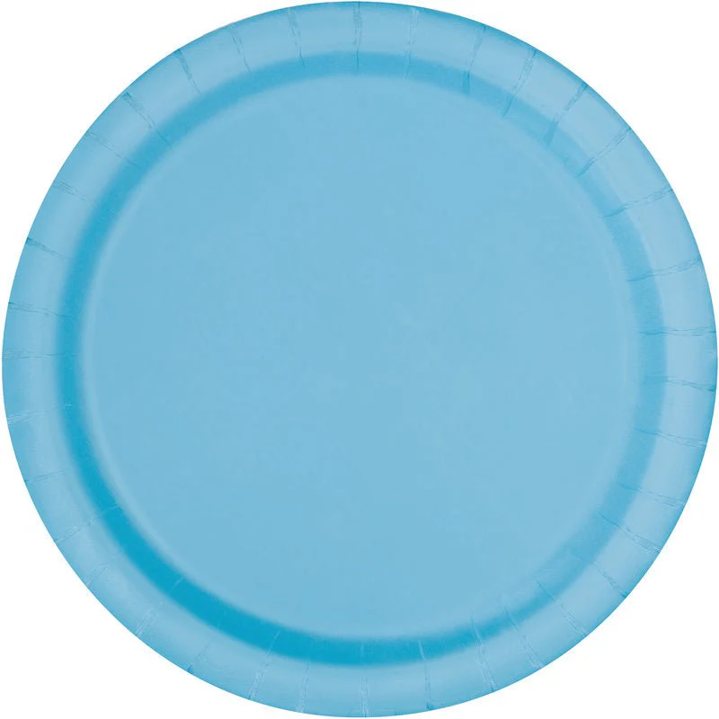 Powder Blue Paper Dinner Plates | 50ct | 9in