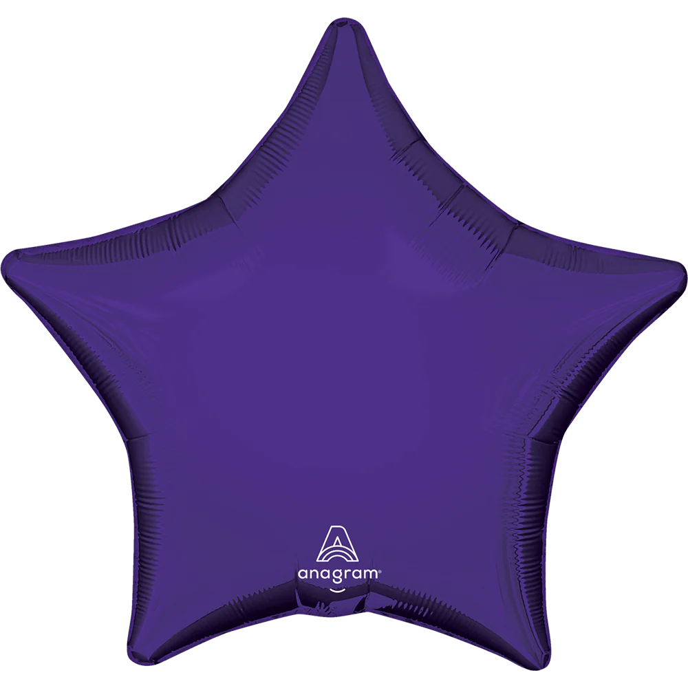 Purple Star Mylar Balloon 18ct | 1ct.